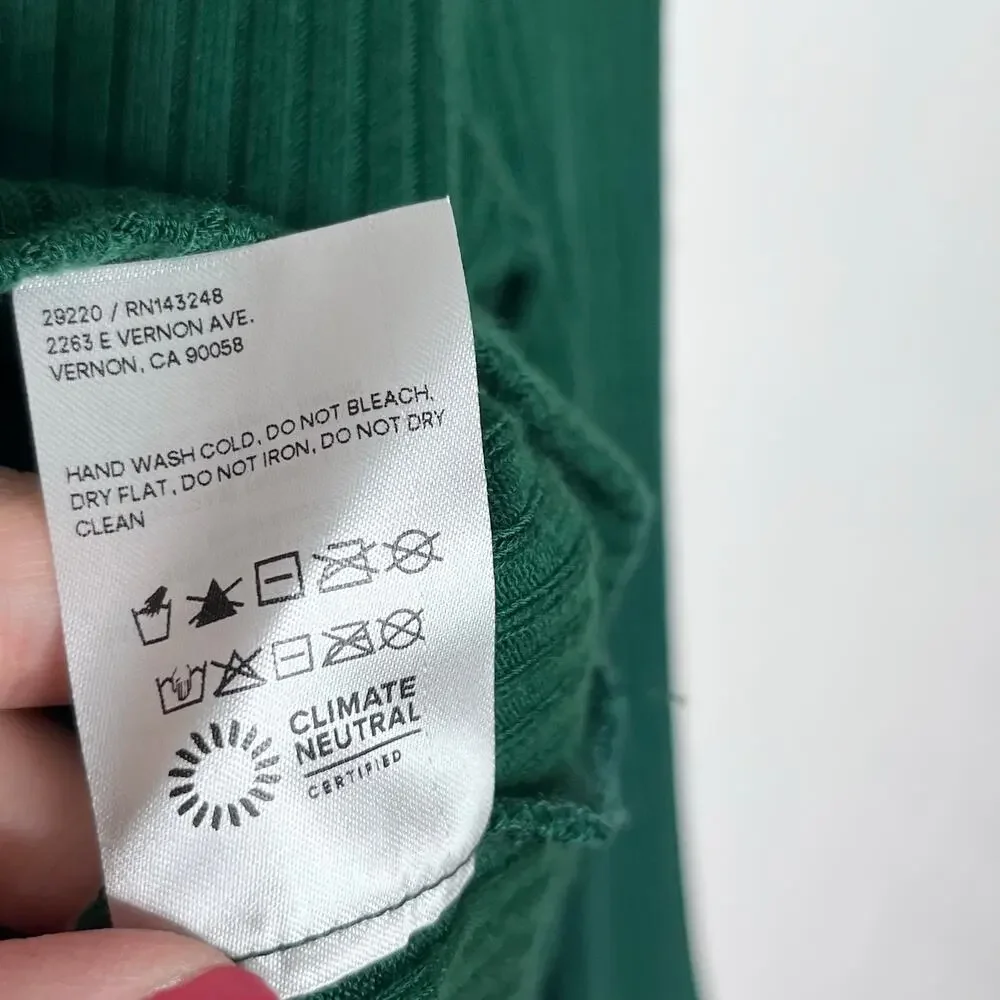 Reformation green ribbed